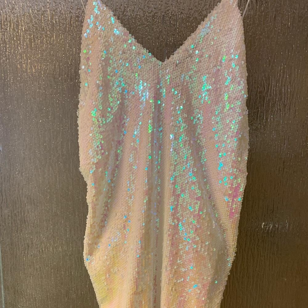 White Fox Shine Bright Dress in White Lustre